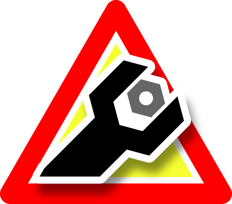 Warning maintenance icon