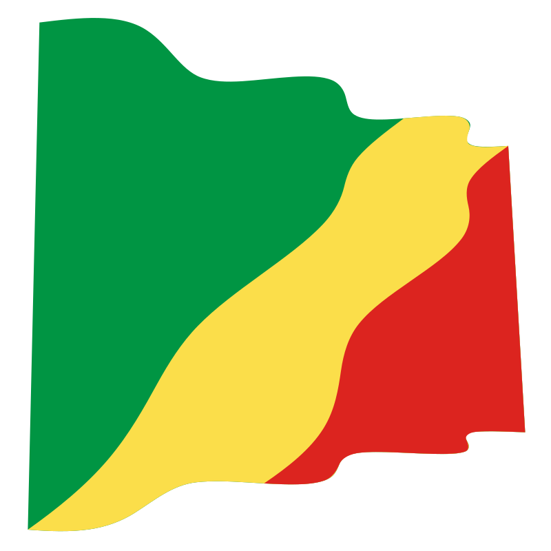Republic of Congo waving flag