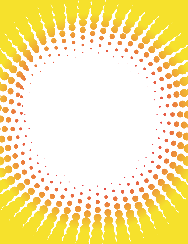 Halftone pattern in yellow colour