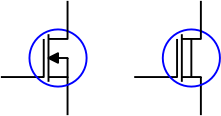 NMOS depletion schematics