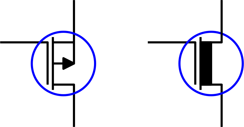 PMOS depletion schematics