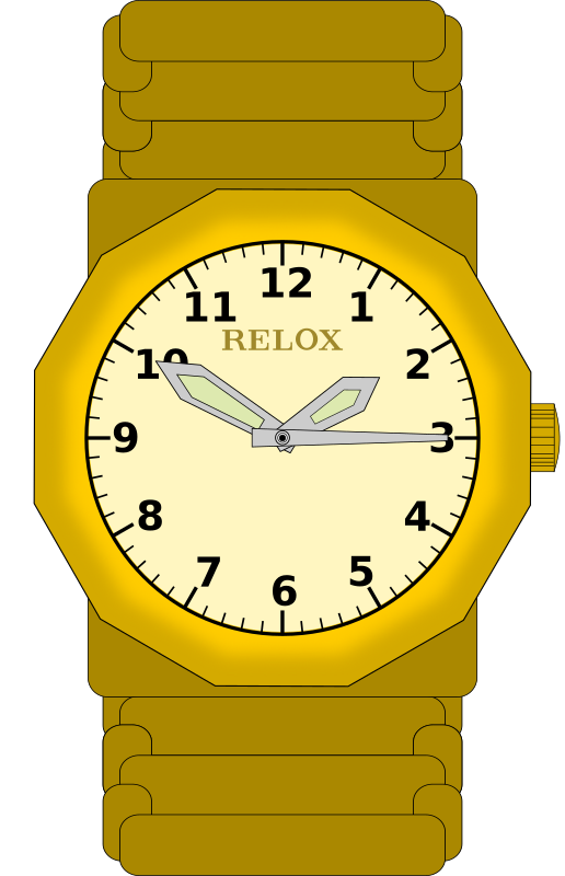 reloj de pulsera mejorado.- Improved watch in gold.- Montre d´or ameliorée
