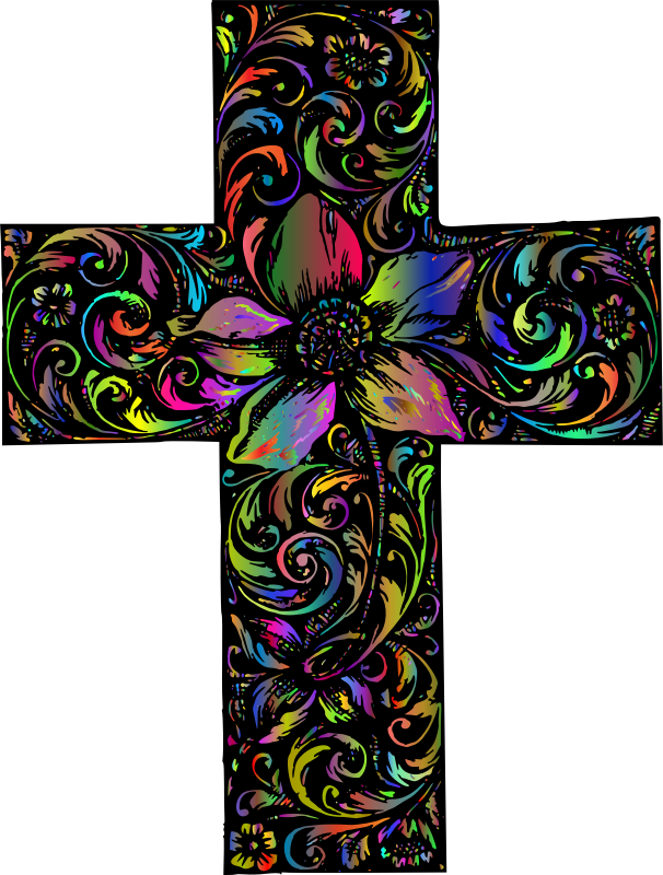 Ornamental Floral Cross Polyprismatic