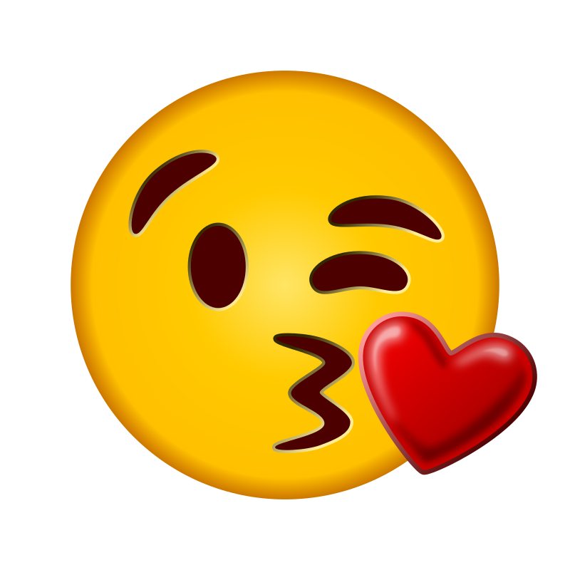 Kiss emoji (volume) - Openclipart