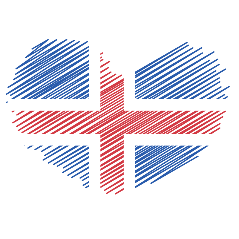 Iceland flag heart