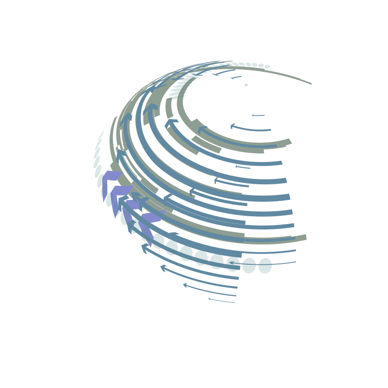 Spherical shape with arrows