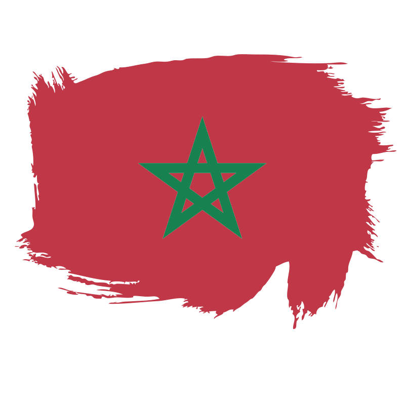 Morocco flag brushstroke