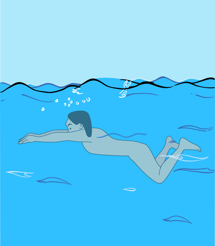 Skinny Dipping Swimmer