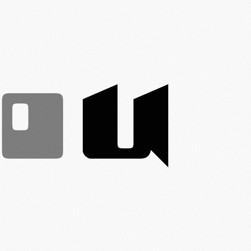 Stylised Letter 'o' and 'u'