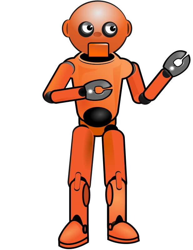 Orange Cartoon Robot