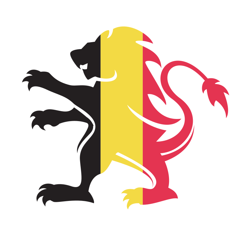 Belgian flag heraldic lion