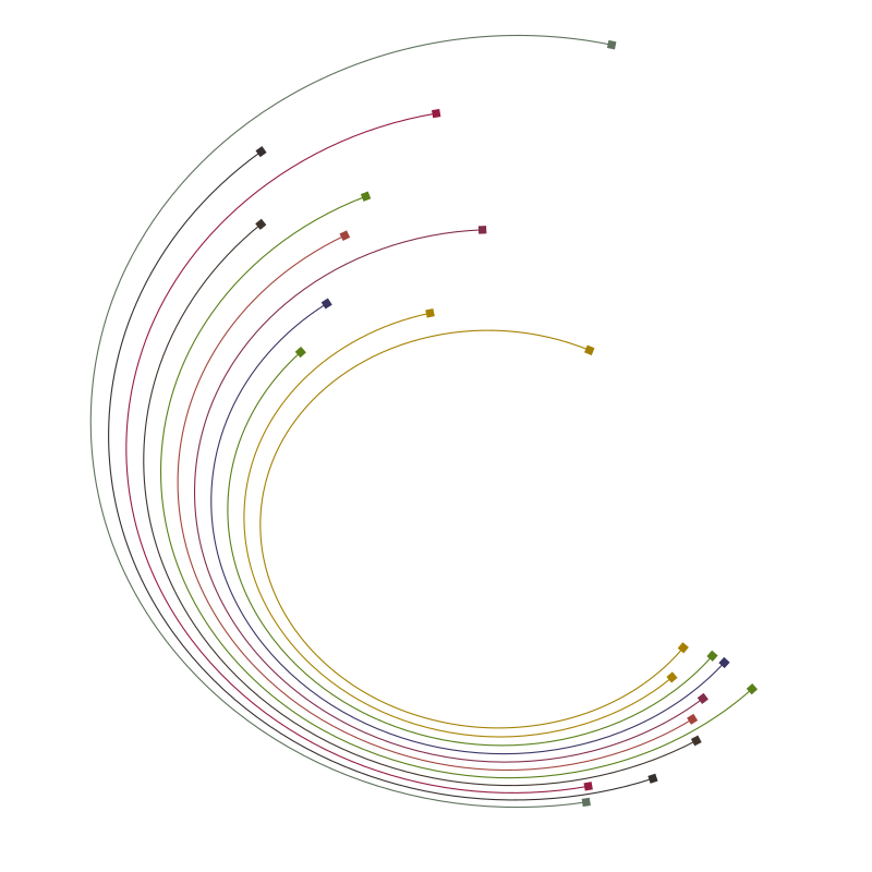 Circular lines art shape