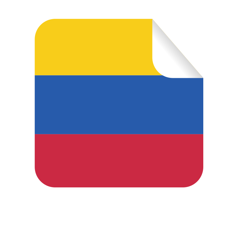 Colombian flag square sticker