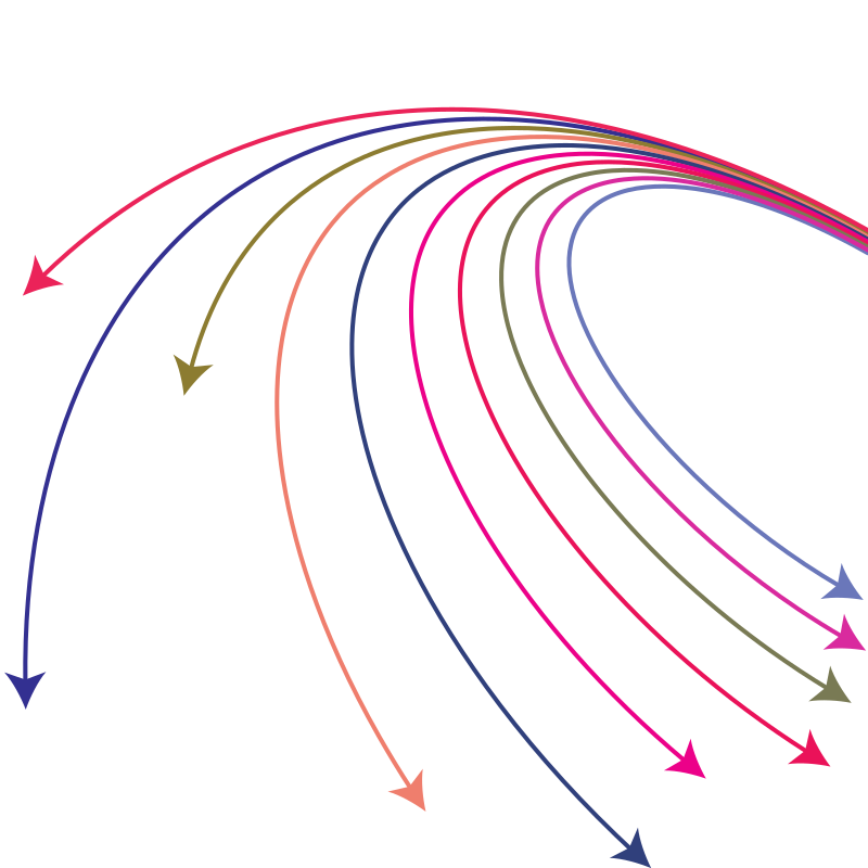 Кривая линия 2022. Стрелка цветная кривая. Линия со стрелочками. Стрелки Траектория. Красивые полукруглые линии.