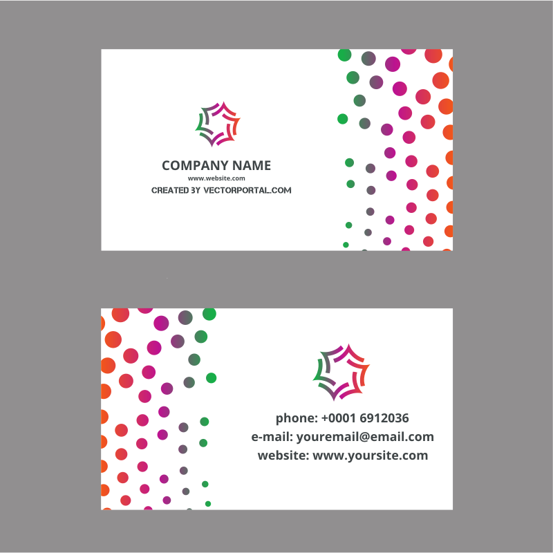 Company business card template