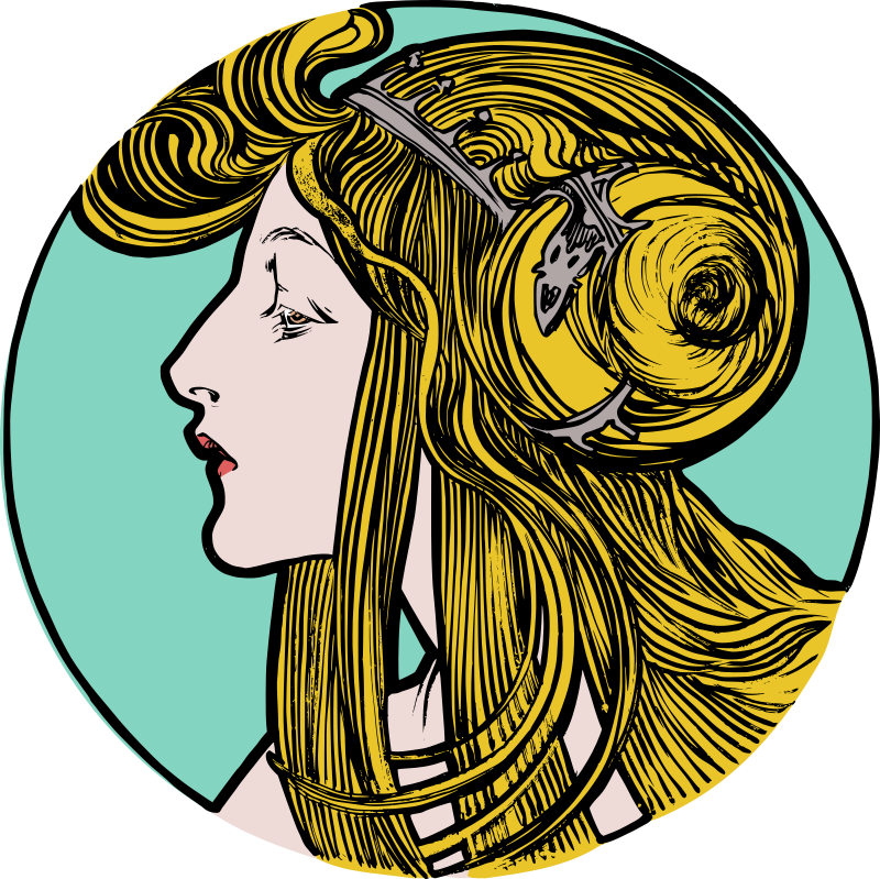 Art Nouveau Woman 2 - Colour Remix