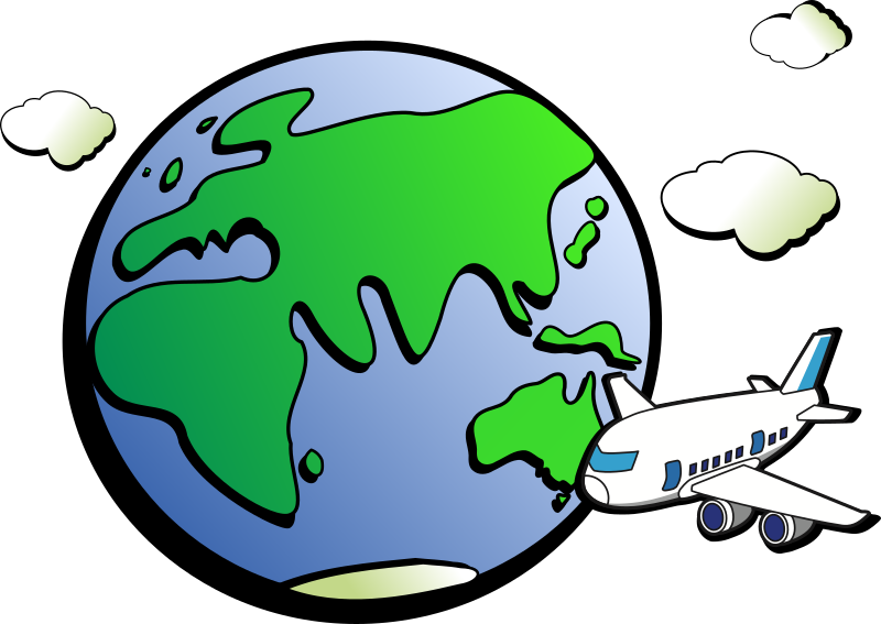 earth image clipart plane