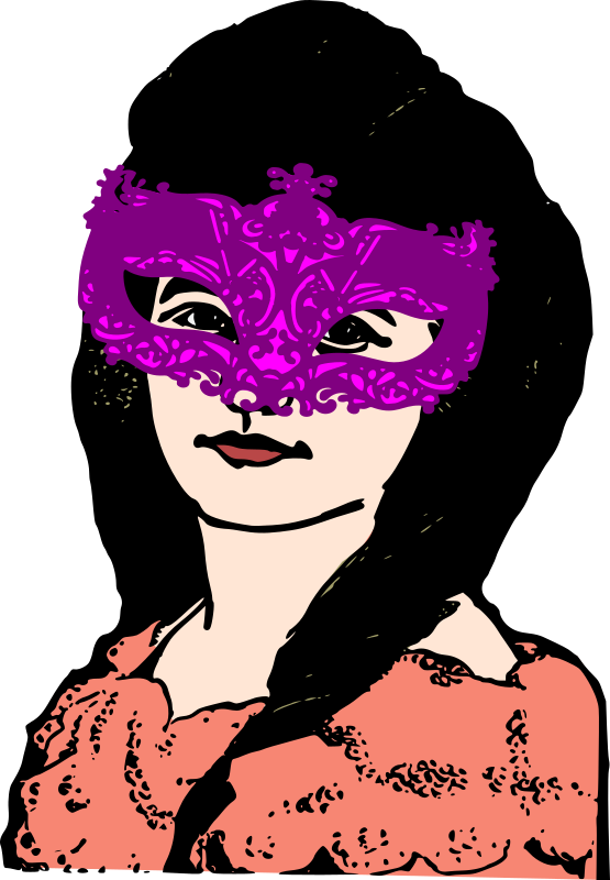 Lady in Mardi Gras Mask