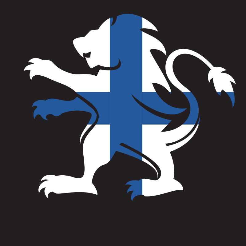 Finnish flag heraldic lion