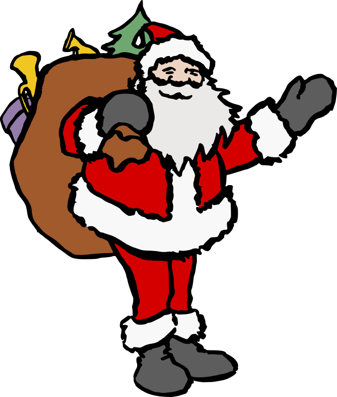 Waving Santa - Openclipart