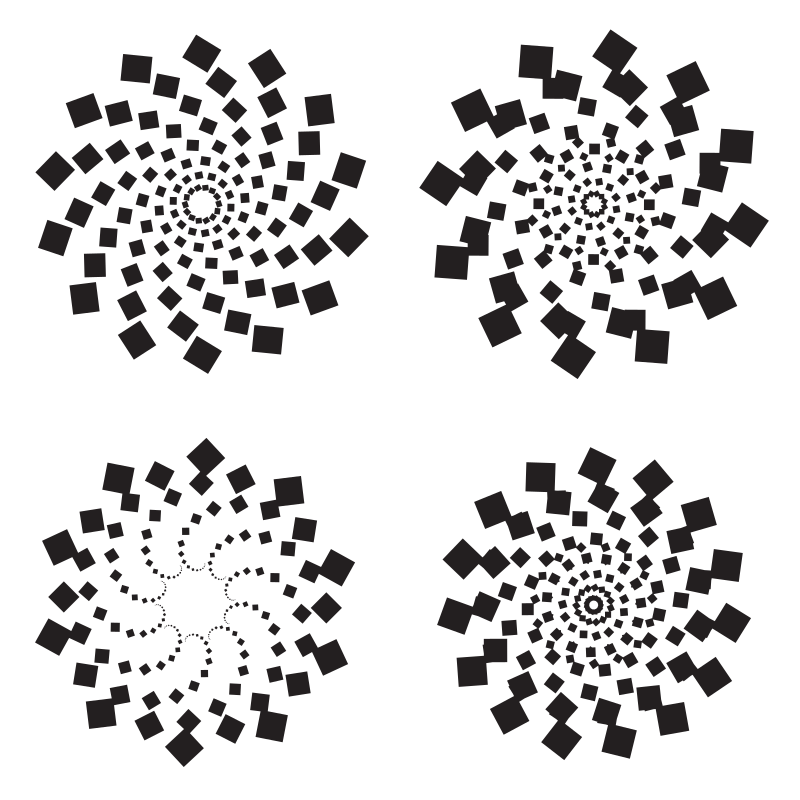 Circular dotted patterns