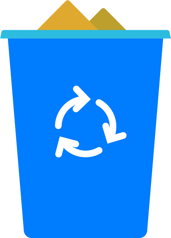 Flat recycle bin icon