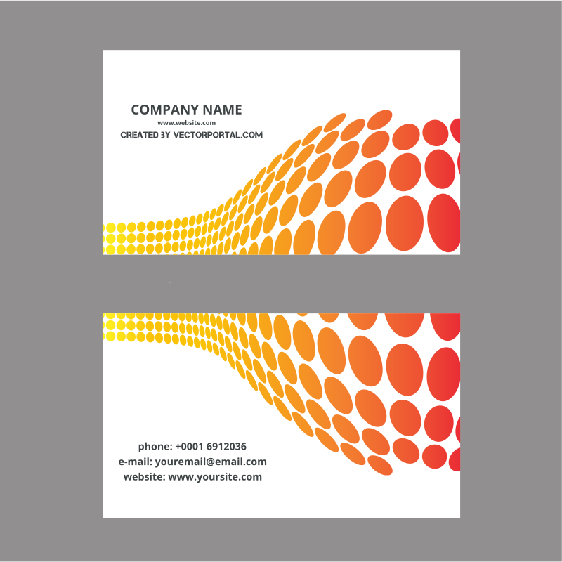 Business card svg template