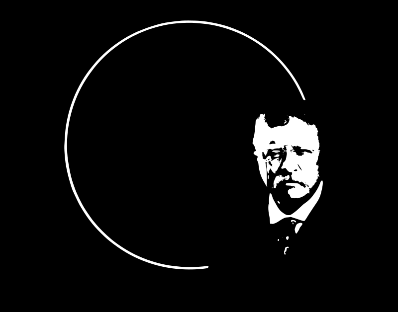 Theodore Roosevelt with a circle