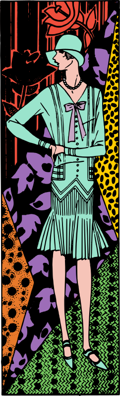 Retro Lady with Random Patterns - Colour Remix