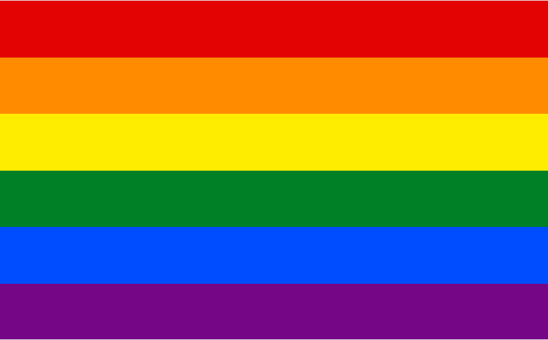 Gay pride rainbow color flag - Openclipart