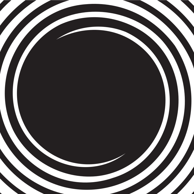 Black circle abstract swirl effect