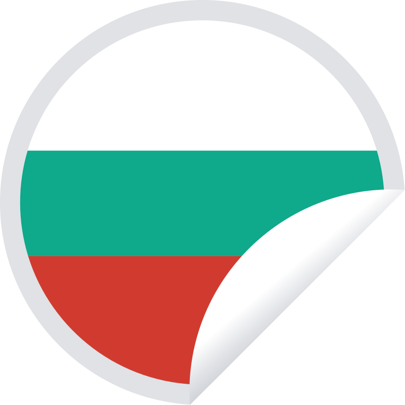 Bulgarian flag round sticker