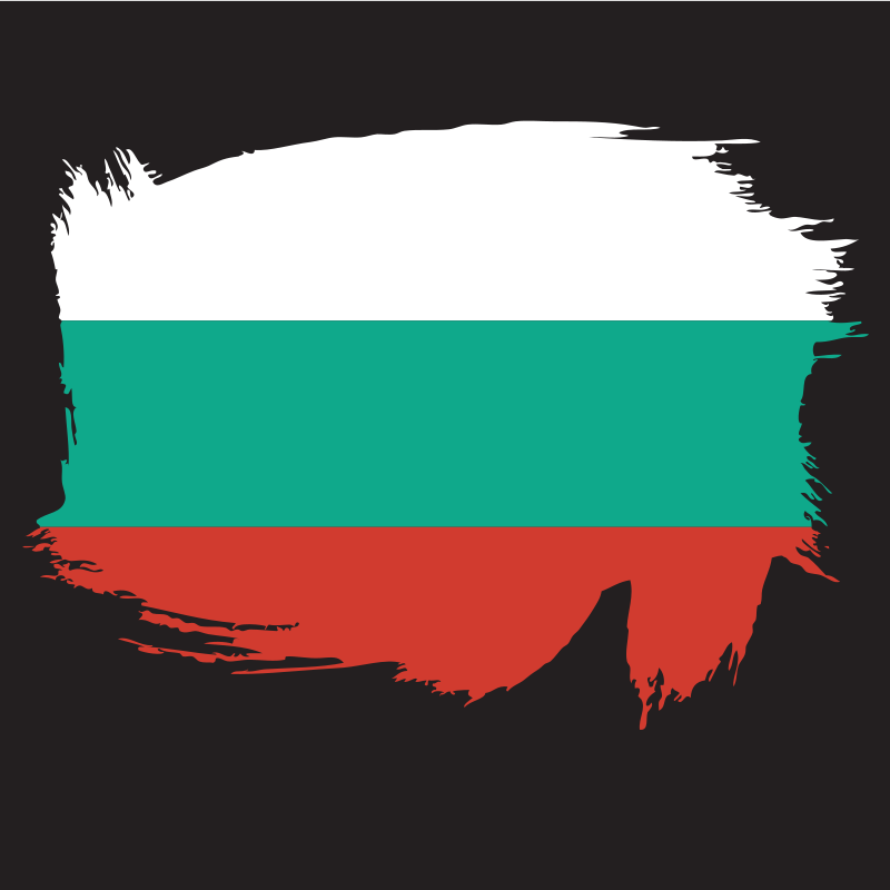 Painted flag of Bulgaria