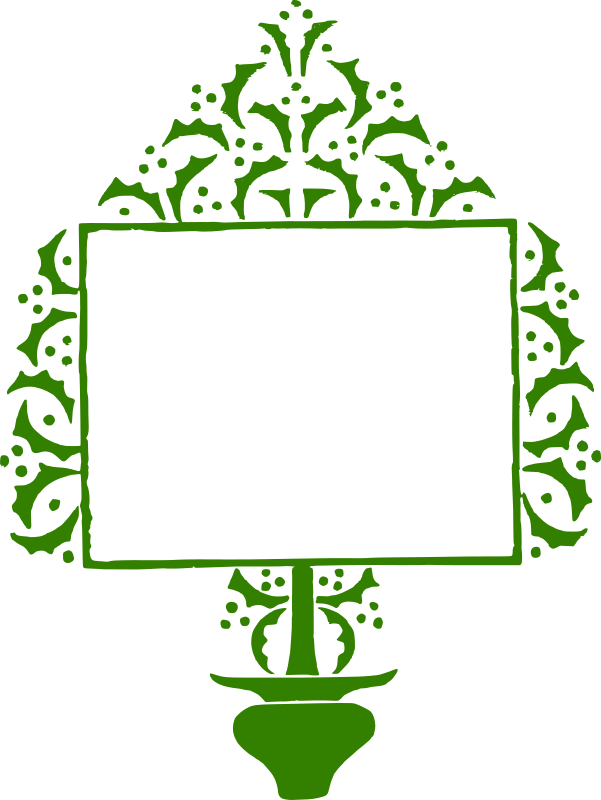 Tree Frame - Green - Openclipart