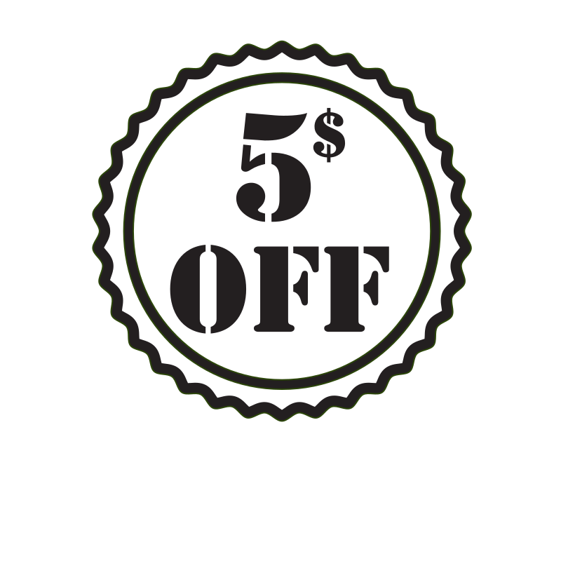 5 Dollar Off Sticker Openclipart