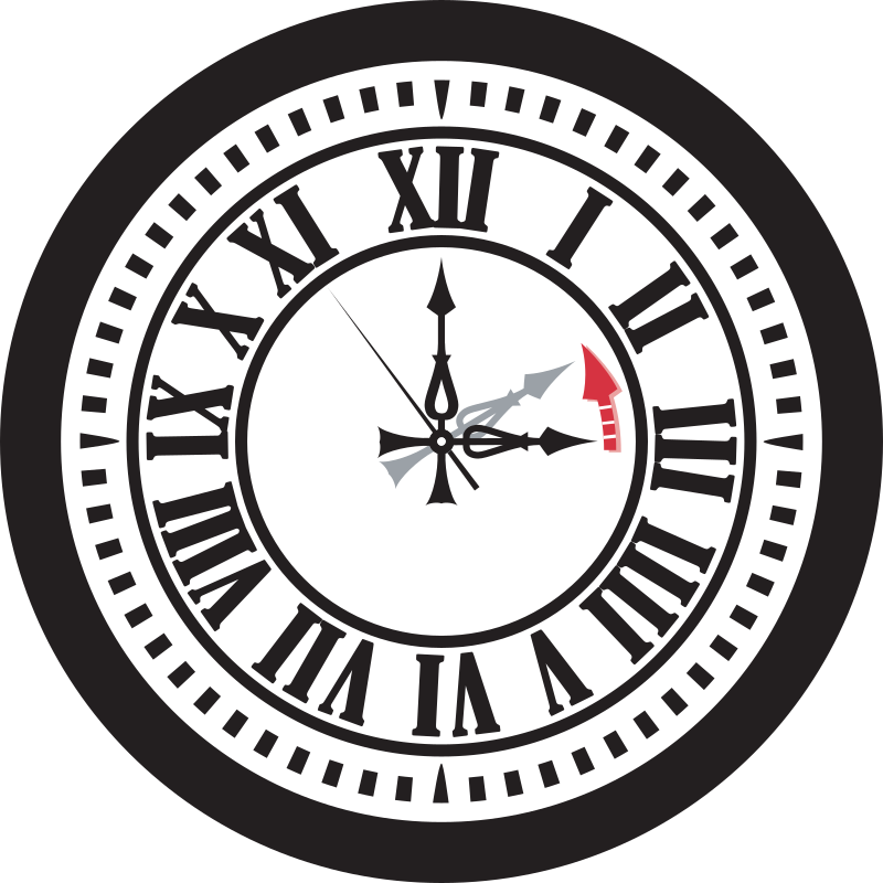 Winter time clock Openclipart