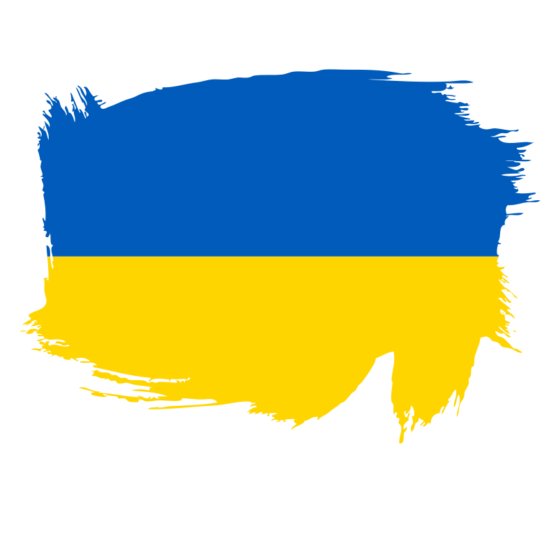 Painted flag of Ukraine