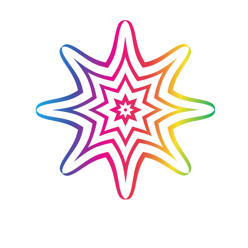 Colourful star shape