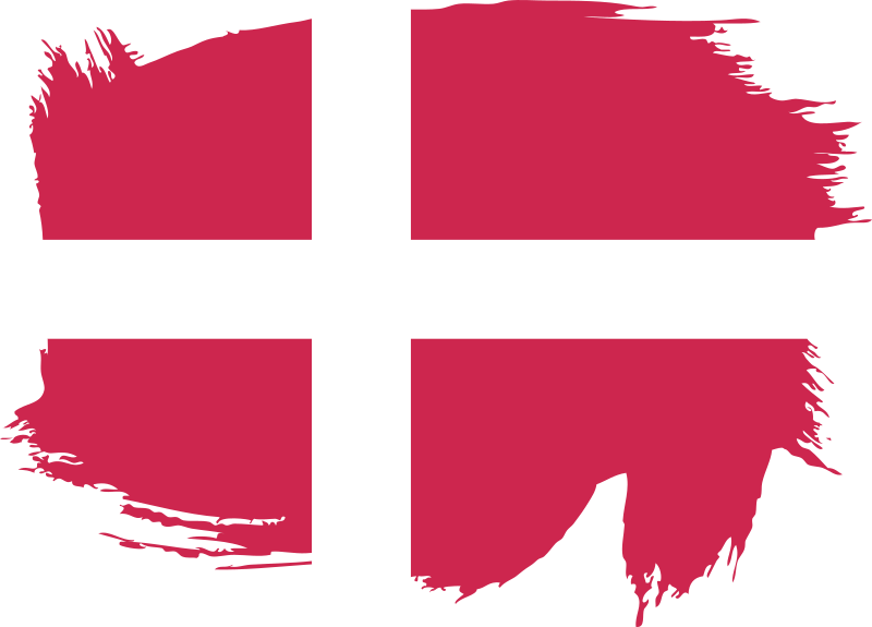 Painted flag of Denmark