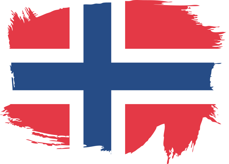 Painted flag of Norway