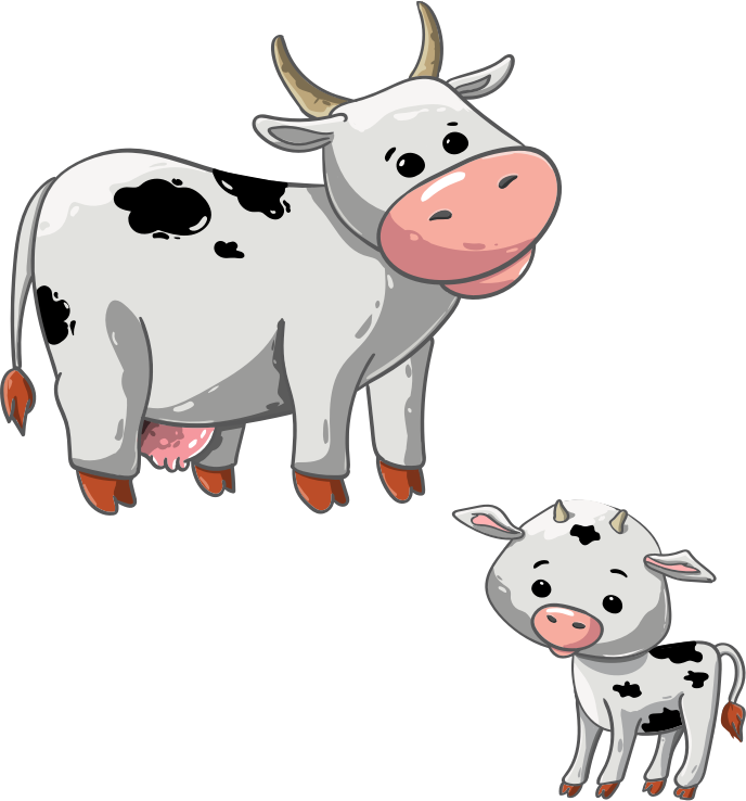 cartoon dairy cow