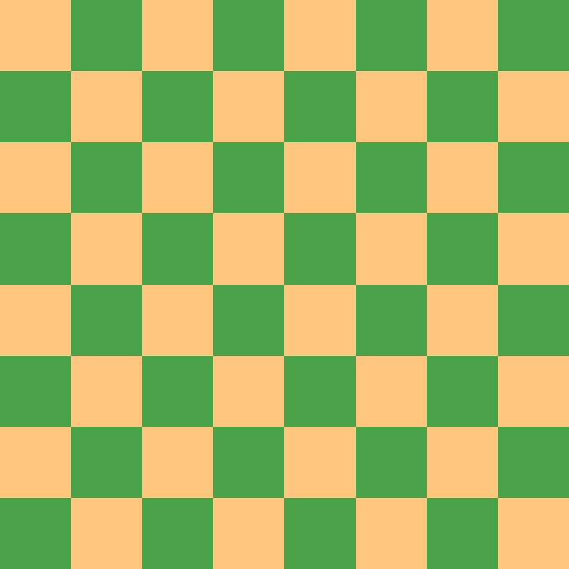 Chess board green and buff