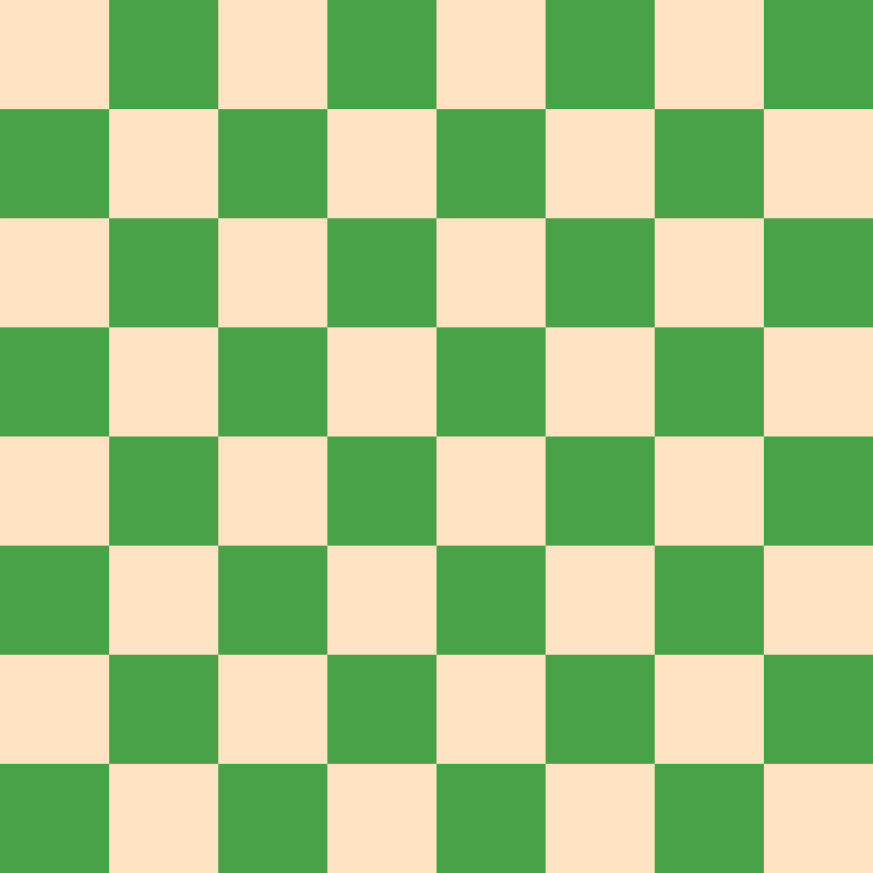 Chessboard green and bisque acc to w3schools