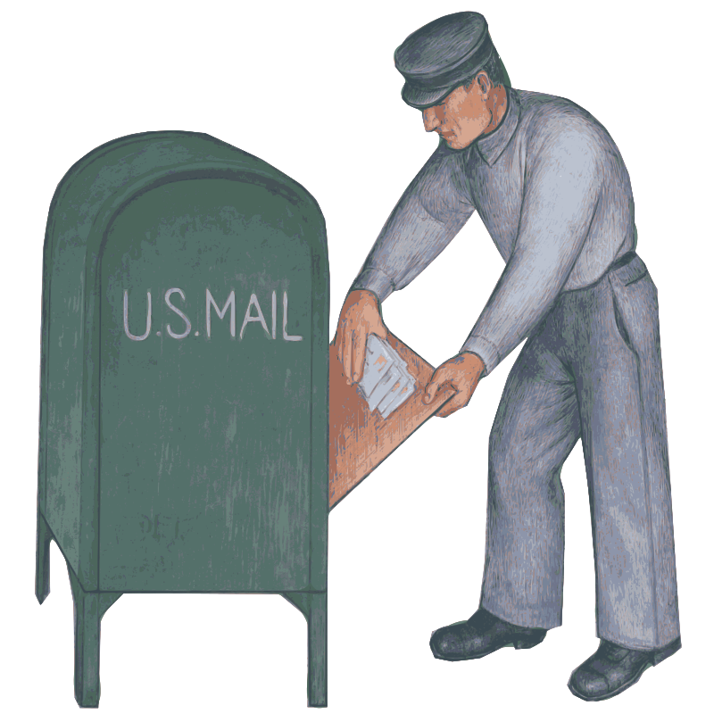 Postal Box and Mail Carrier