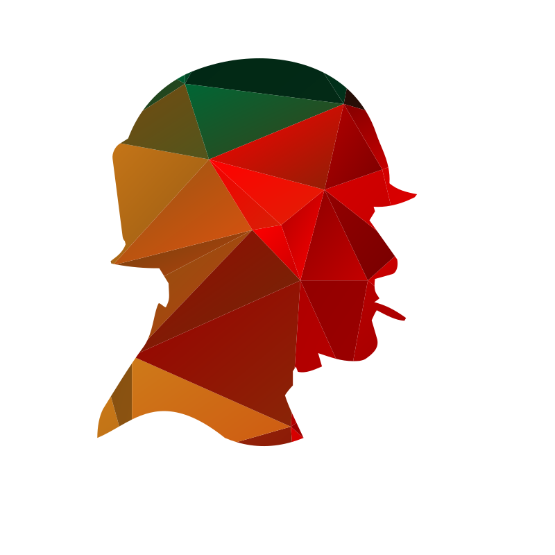 Colour silhouette soldier