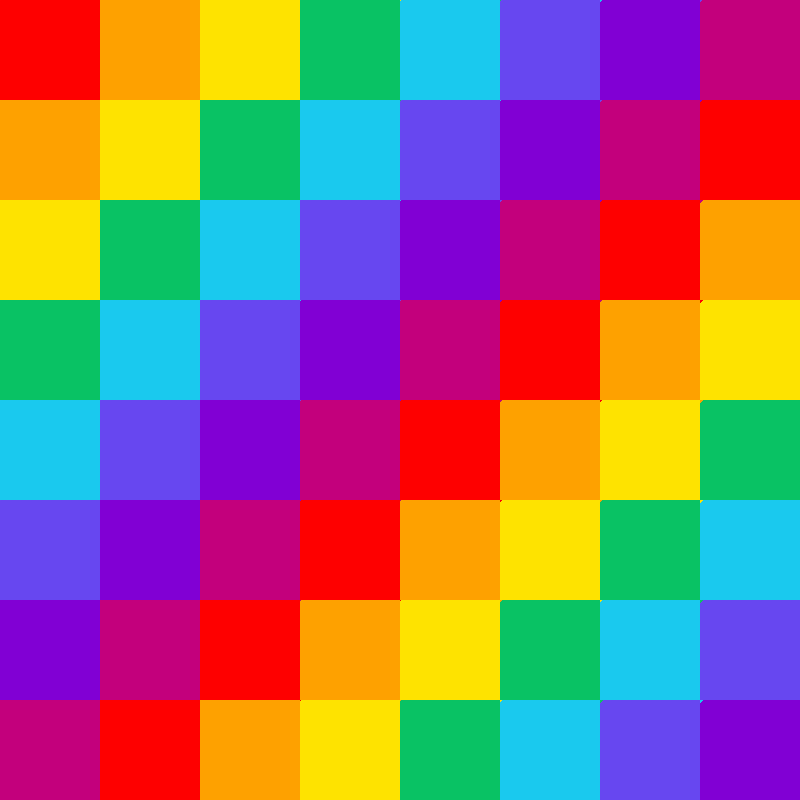 Rainbow checker pattern Openclipart