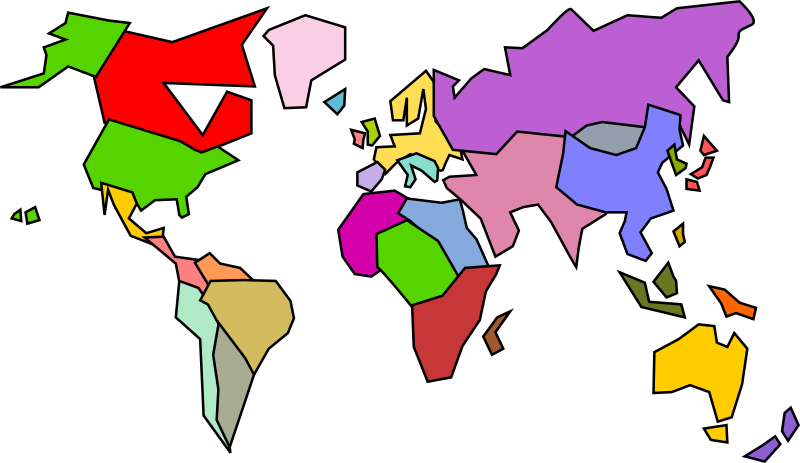 Abstract Inaccurate World Map - Openclipart