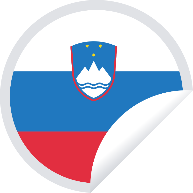 Slovenian flag sticker