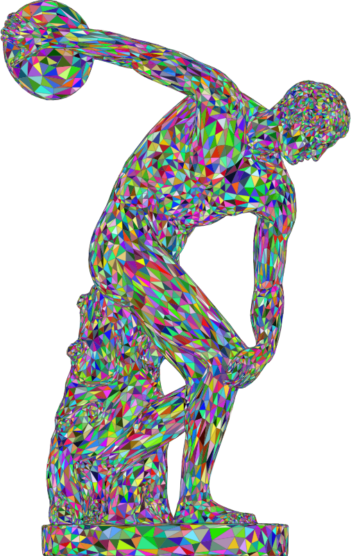 Discobolus 3D Colorful