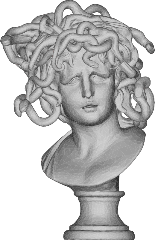 Medusa Head Bust 3D